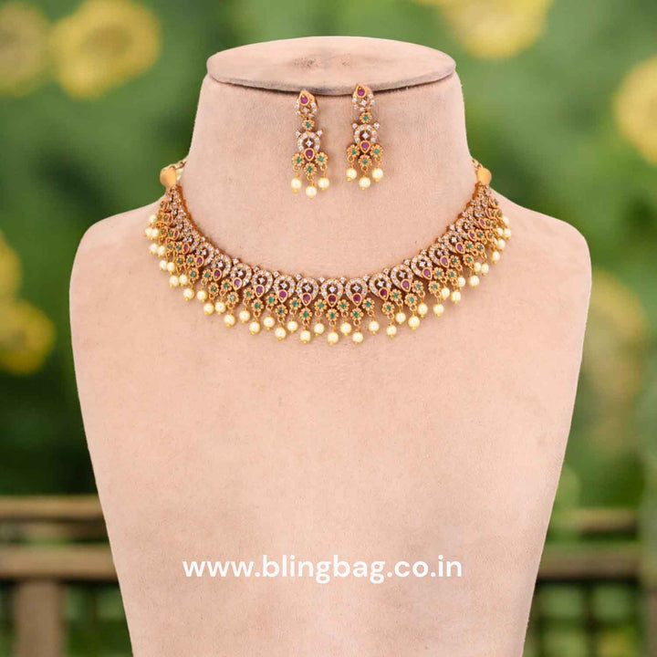 Multicolor Chitkala Antique Jewellery Set - New Arrival