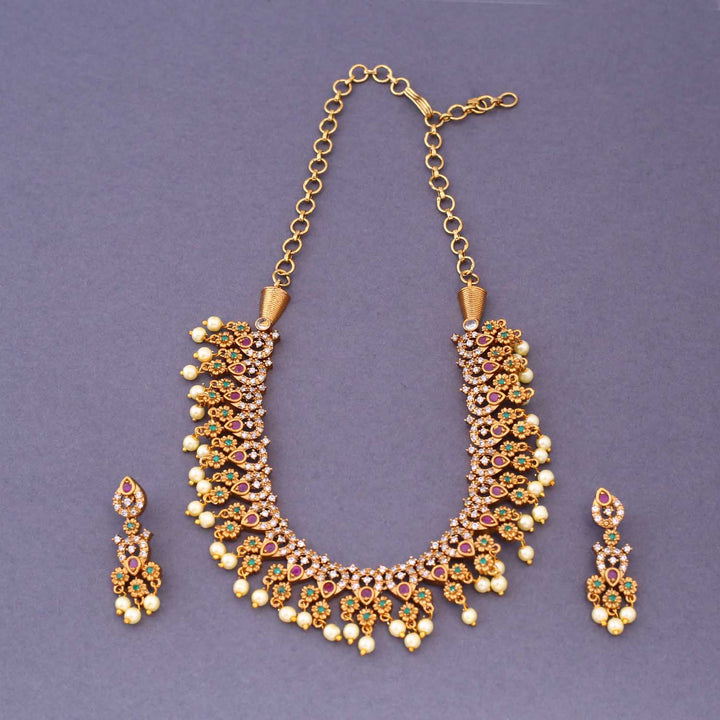 Multicolor Chitkala Antique Jewellery Set - New Arrival