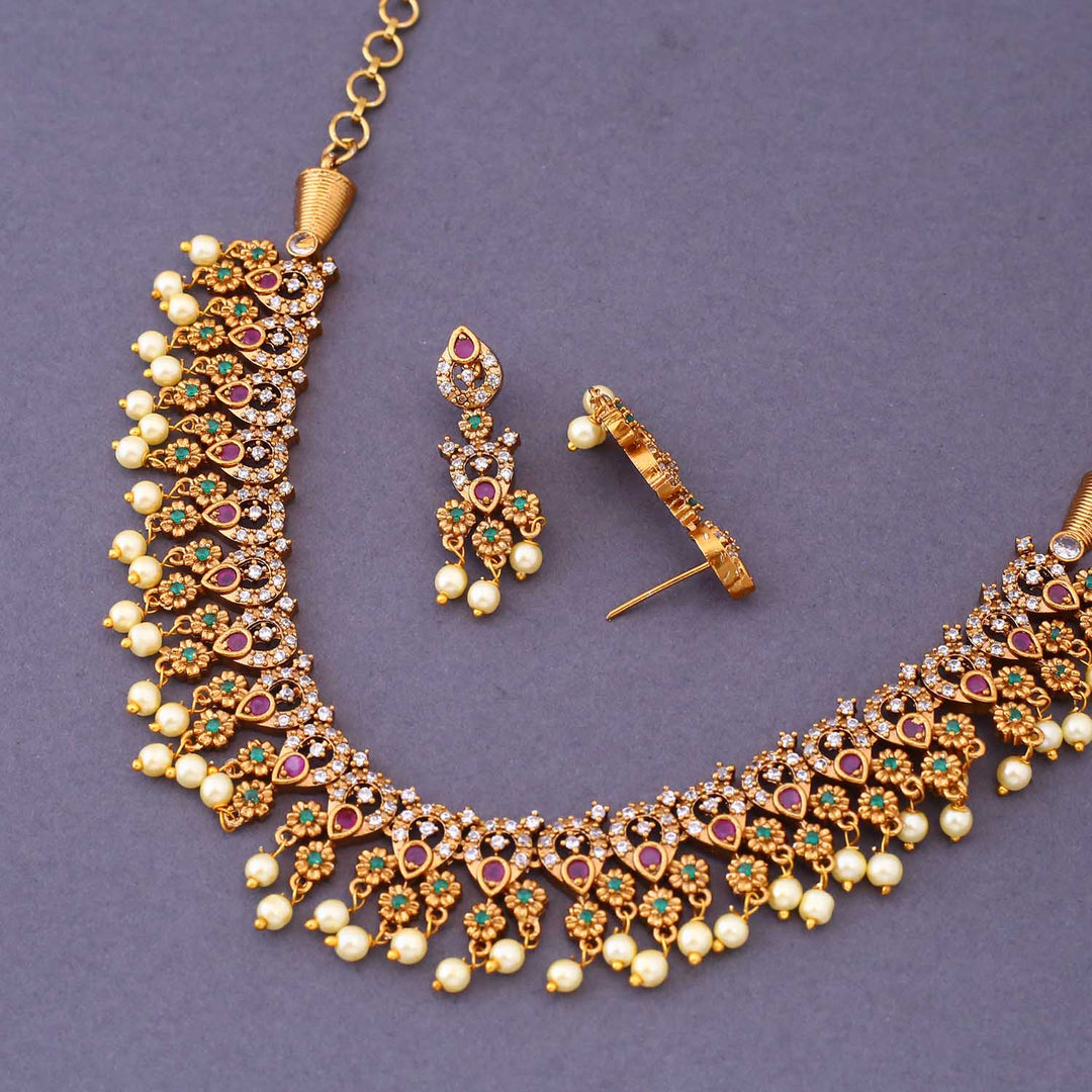 Multicolor Chitkala Antique Jewellery Set - New Arrival