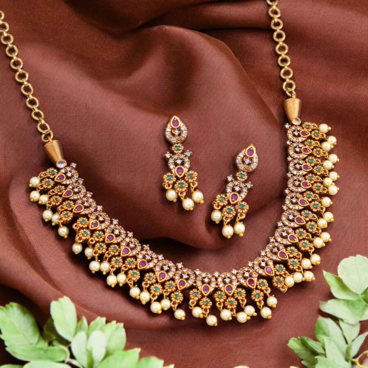 Multicolor Chitkala Antique Jewellery Set - New Arrival