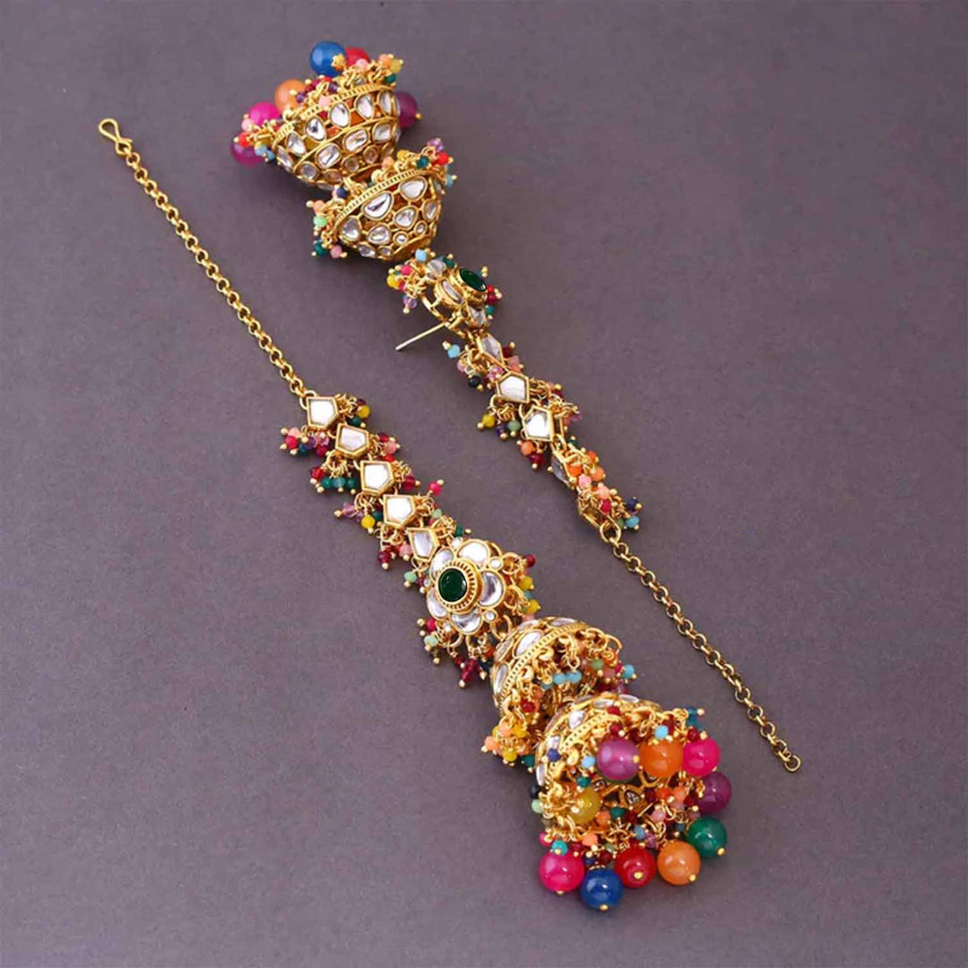 Multicolor Chitrak Sahara Jhumkis