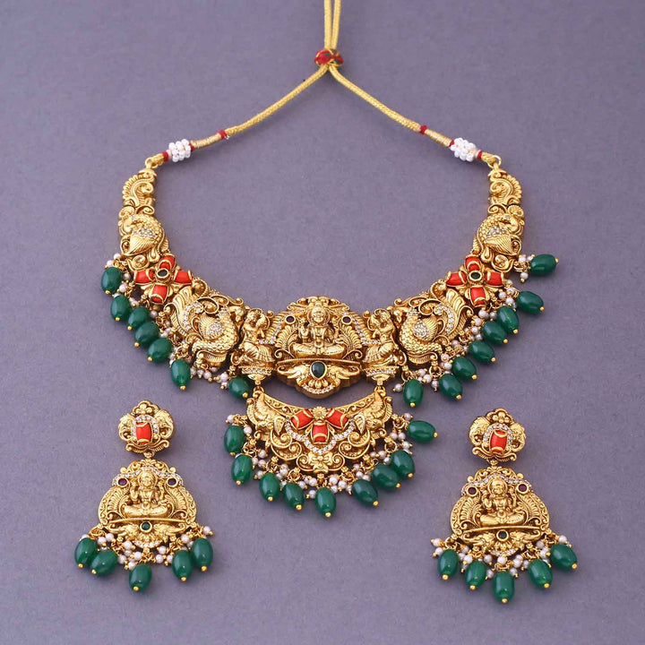 Multicolor Chittarupa Bridal Temple Jewellery Set- New Arrival