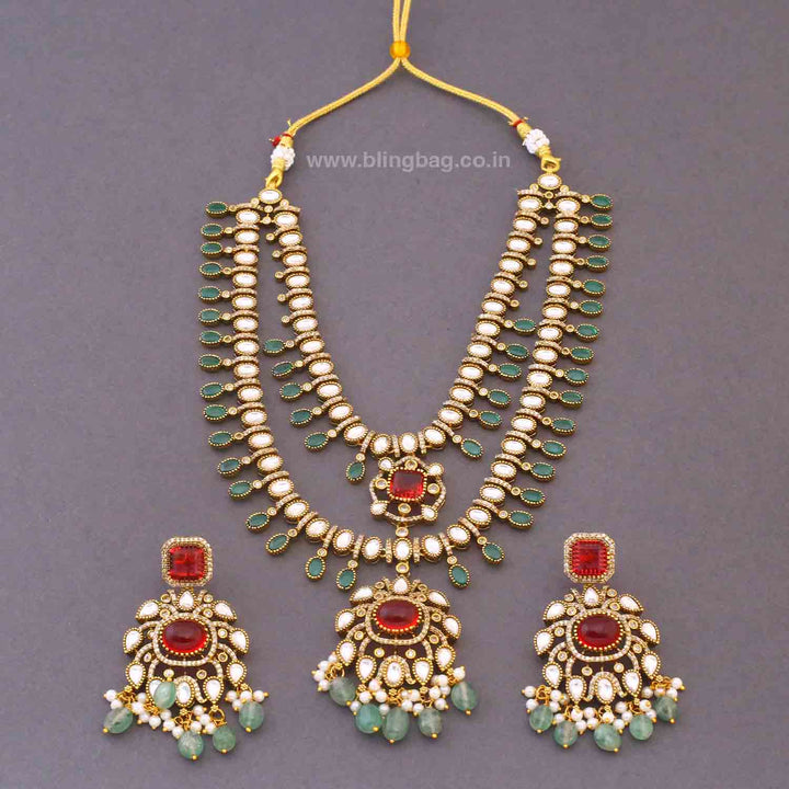 Multicolor Chloeia Victorian Jewellery Set- New Arrivals