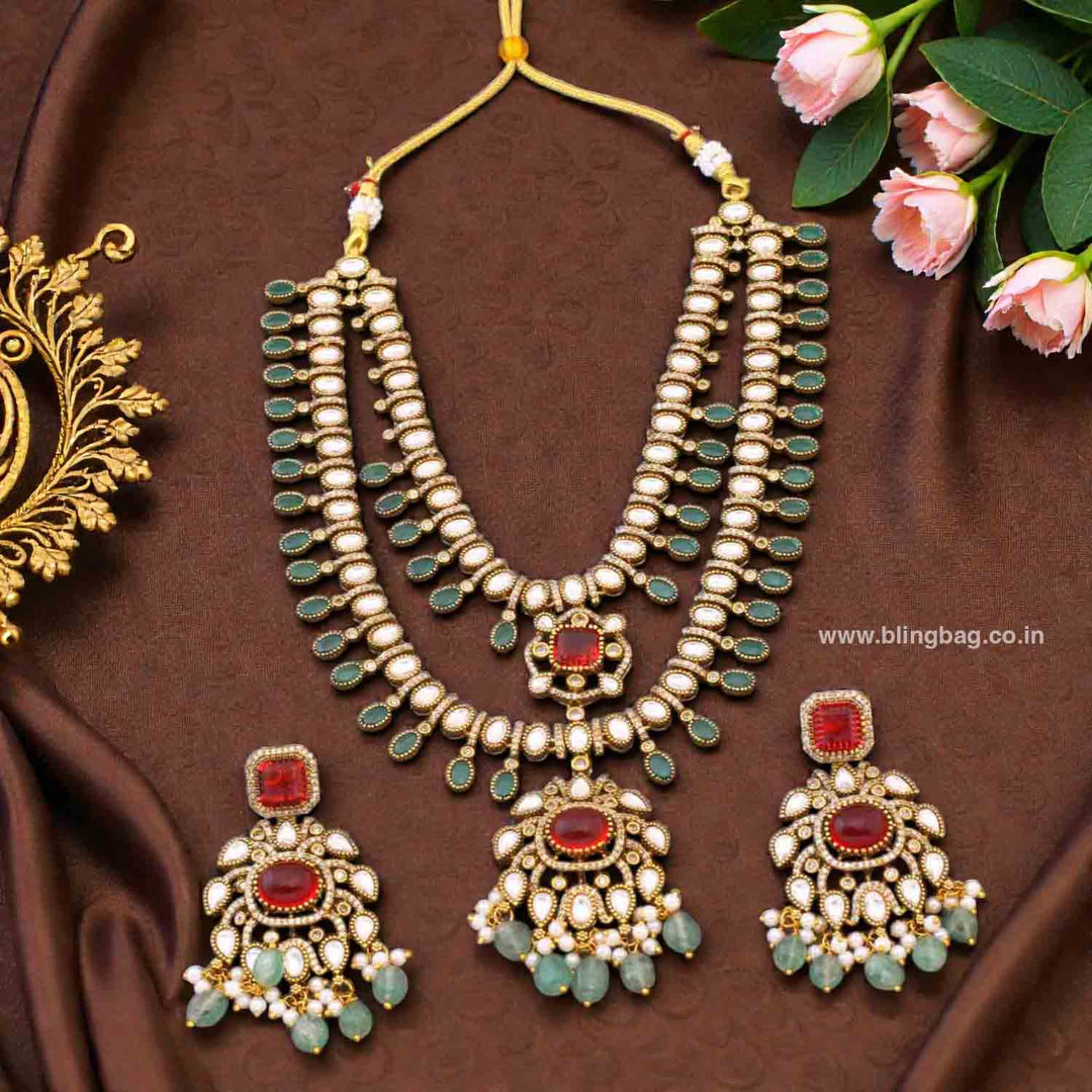 Multicolor Chloeia Victorian Jewellery Set- New Arrivals