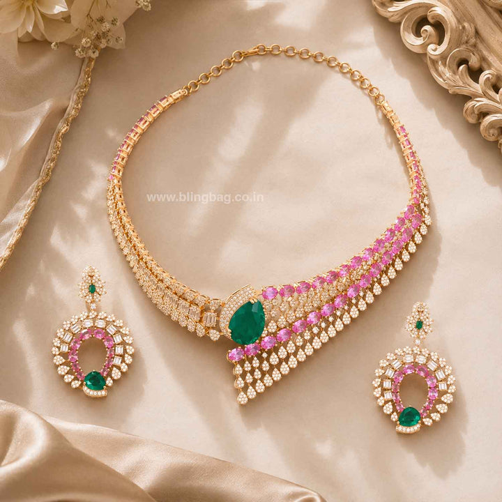 Multicolor Chloeina Zirconia Jewellery Set- New Arrivals
