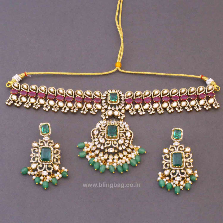 Multicolor Claireson Victorian Jewellery Set- New Arrivals