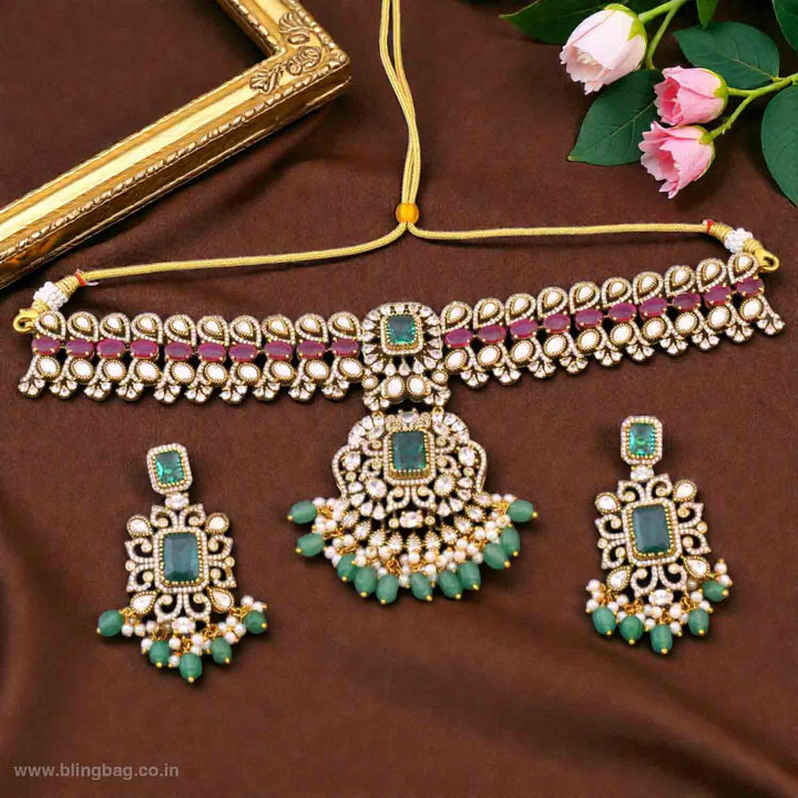 Multicolor Claireson Victorian Jewellery Set- New Arrivals