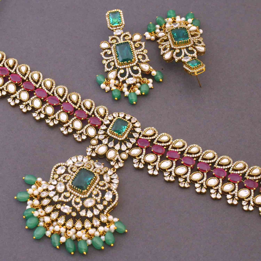 Multicolor Claireson Victorian Jewellery Set- New Arrivals