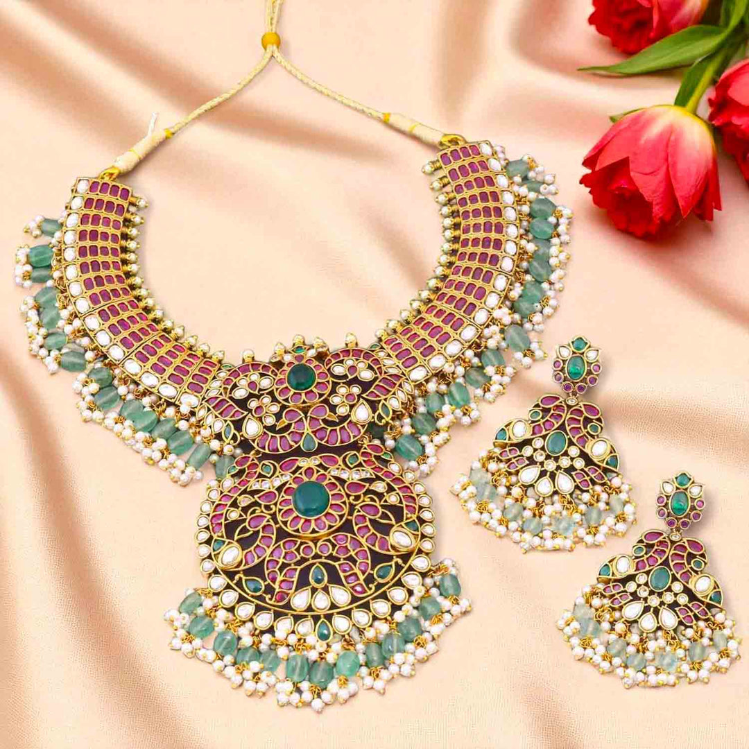 Multicolor Clarisse Antique Jewellery Set - New Arrival