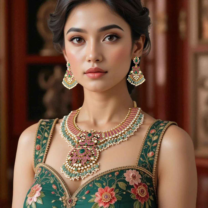 Multicolor Clarisse Antique Jewellery Set - New Arrival