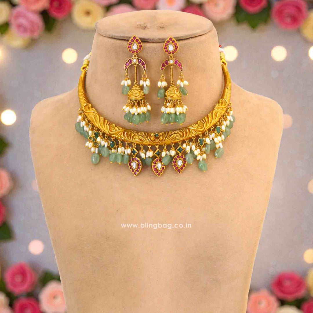 Multicolor Clarora Hasli Antique Jewellery Set - New Arrival