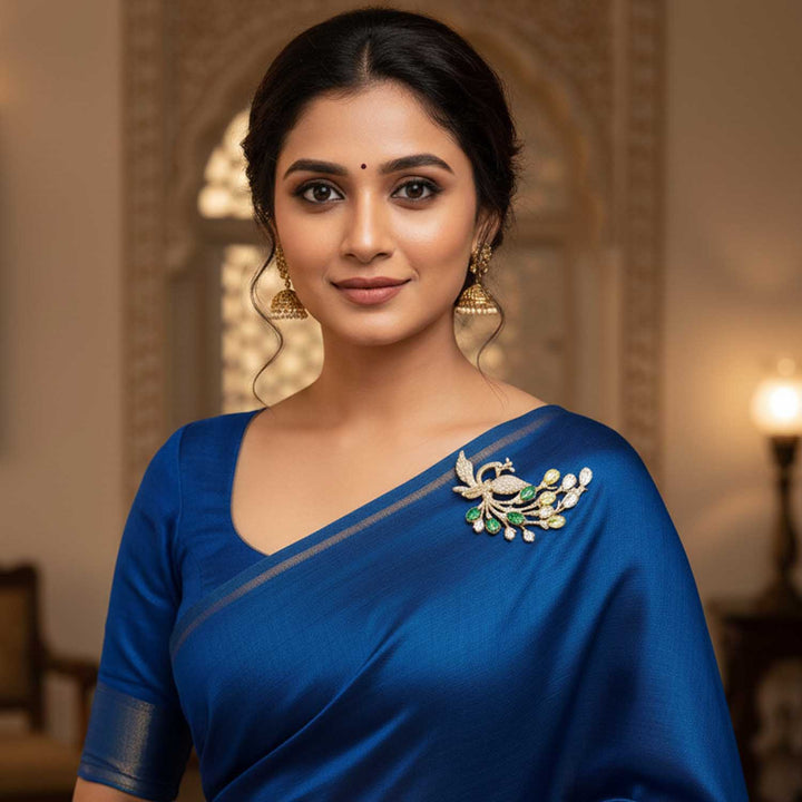 Multicolor Crystal Peacock Brooch