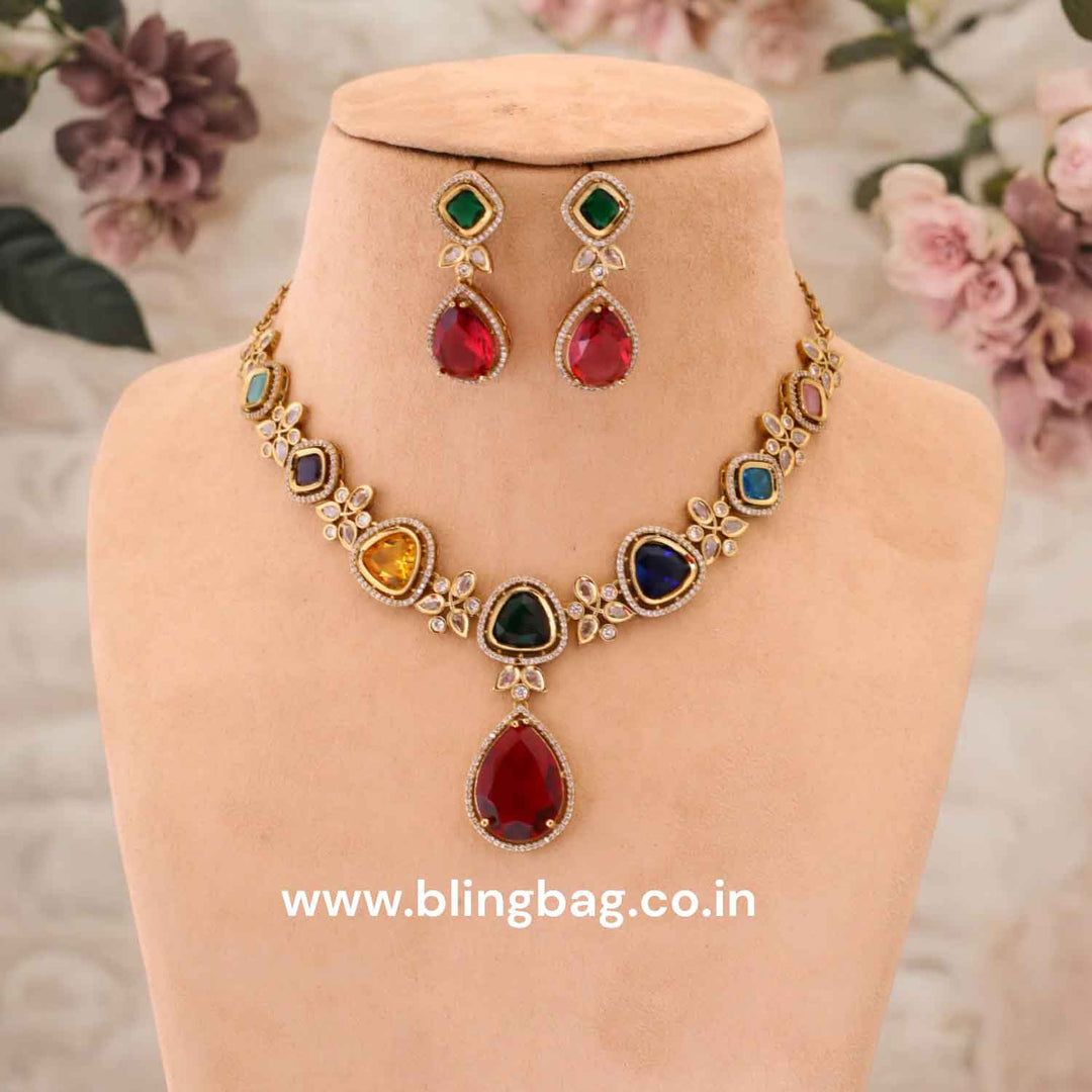 Multicolor Dagmar Victorian Jewellery Set - New Arrival