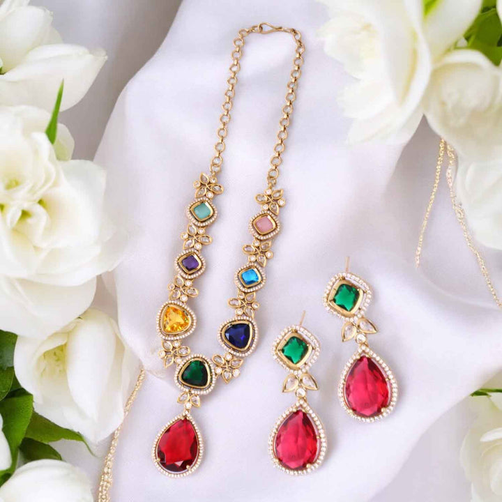 Multicolor Dagmar Victorian Jewellery Set - New Arrival