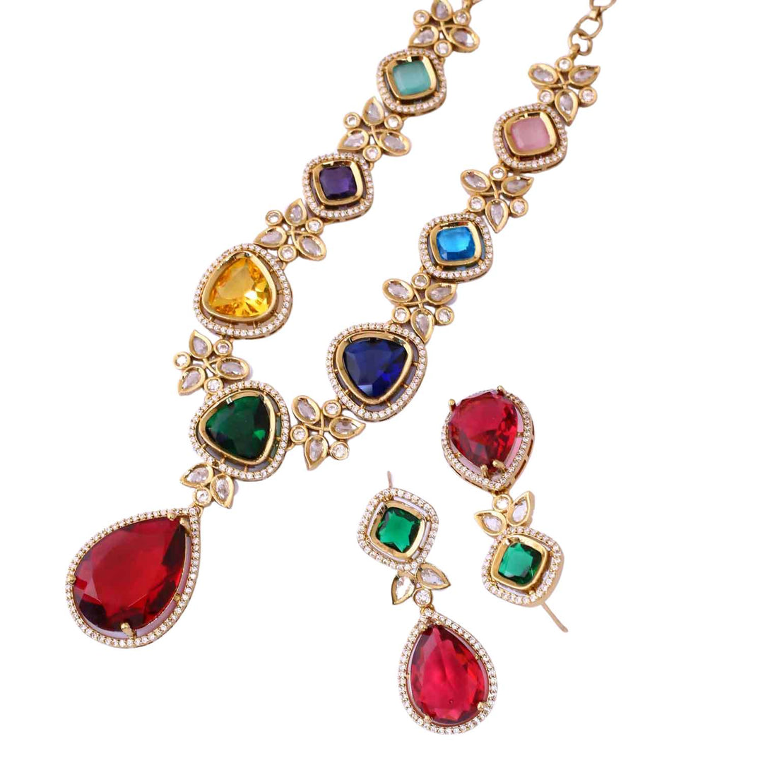 Multicolor Dagmar Victorian Jewellery Set - New Arrival