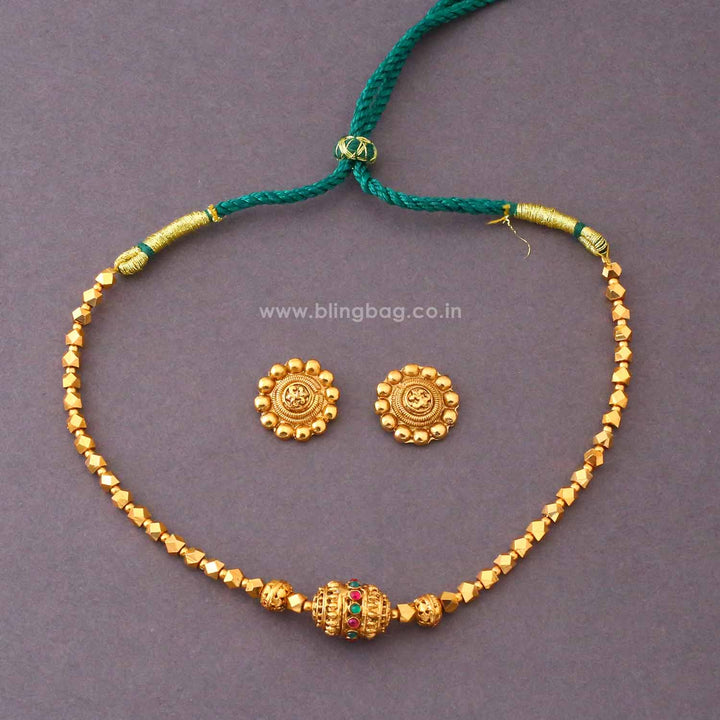Multicolor Daira Antique Jewellery Set- New Arrival