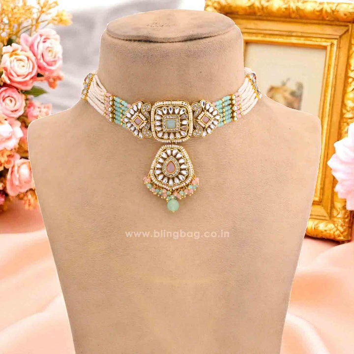 Multicolor Dakshina Kundan Jewellery Set