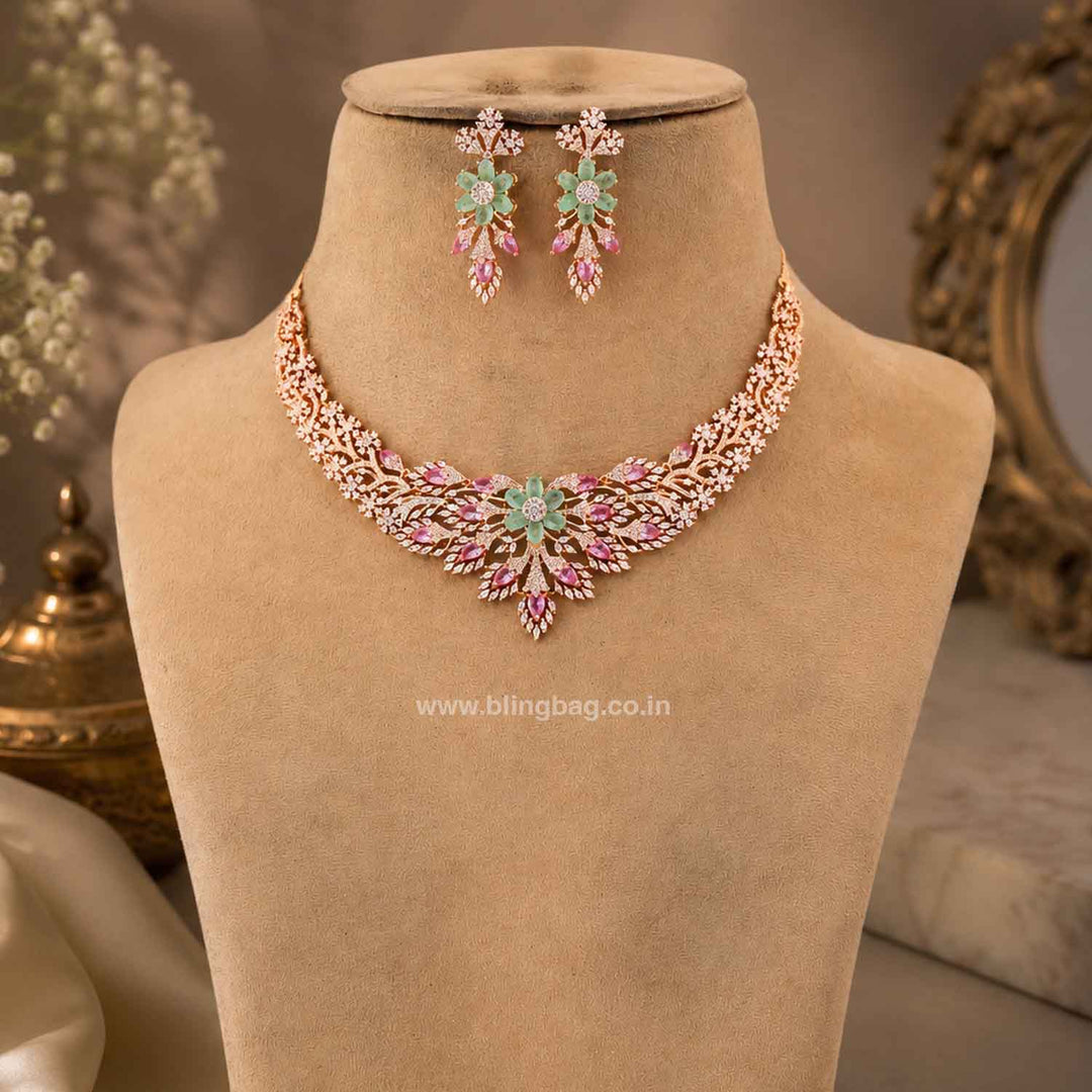 Multicolor Danielaia Zirconia Jewellery Set- New Arrivals