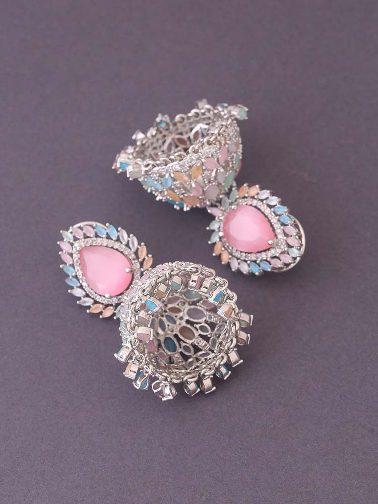 Multicolor Danielle Zirconia Jhumkis