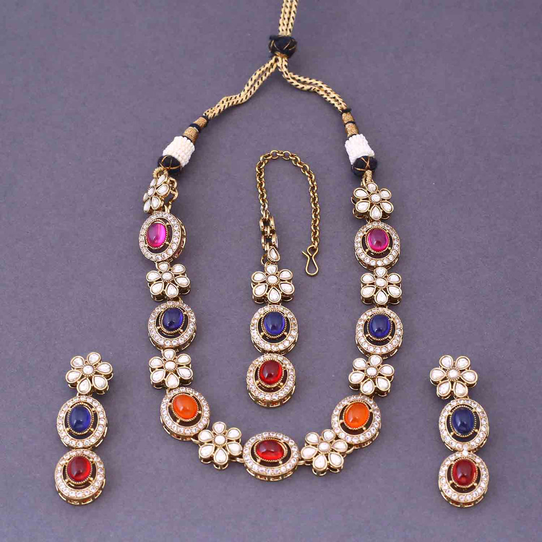 Multicolor Darina Victorian Jewellery Set- New Arrival