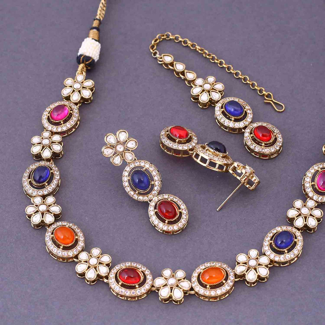 Multicolor Darina Victorian Jewellery Set- New Arrival