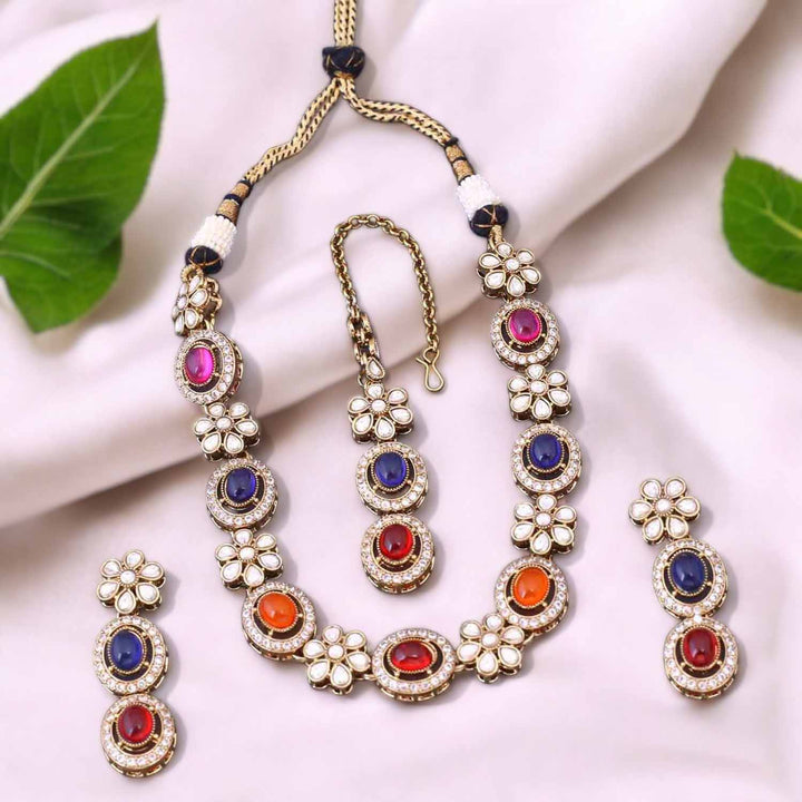 Multicolor Darina Victorian Jewellery Set- New Arrival