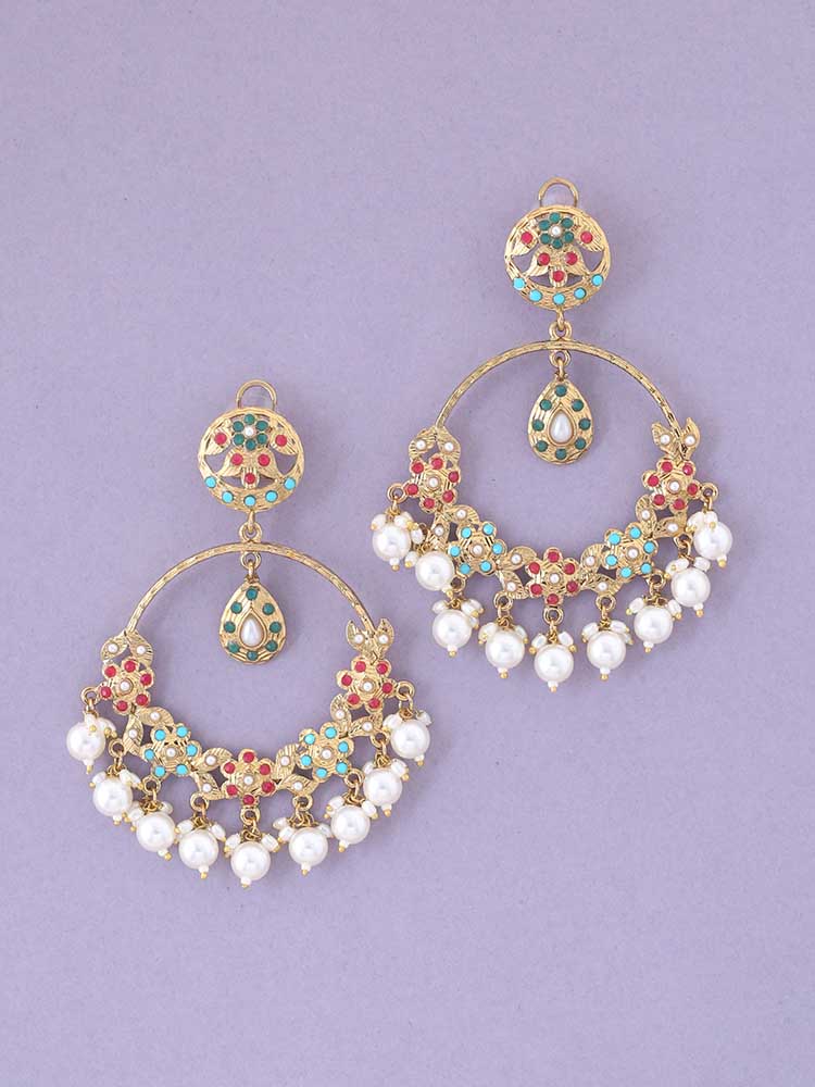 Multicolor Darshana Ethnic Chandbalis