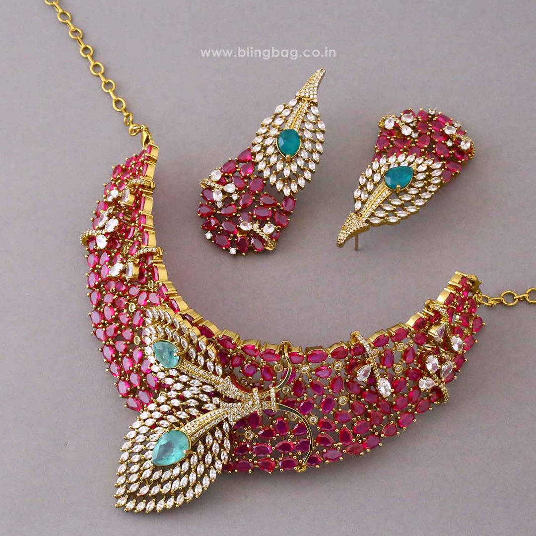 Multicolor Dazzle Victorian Jewellery Set - New Arrival