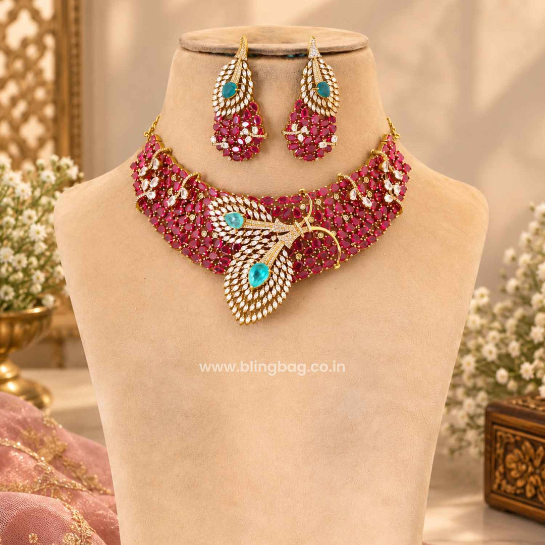 Multicolor Dazzle Victorian Jewellery Set - New Arrival