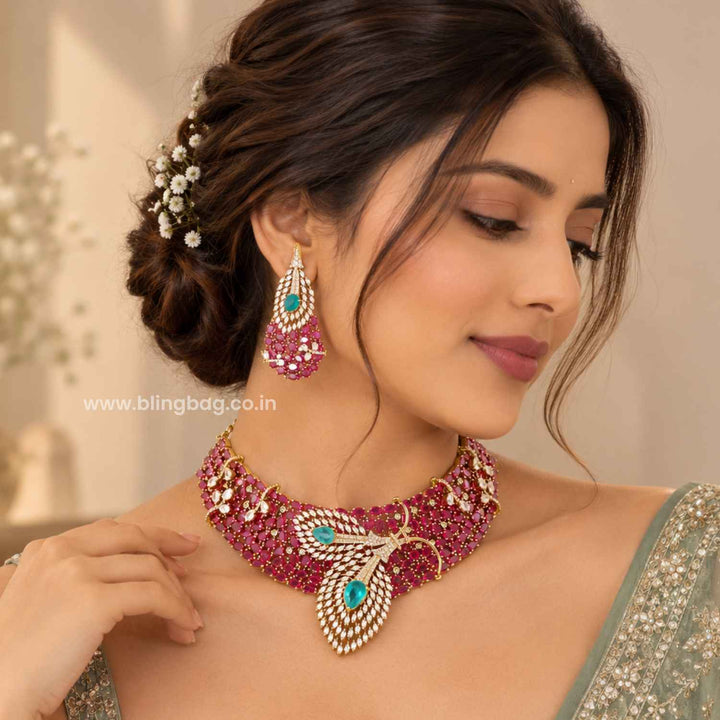 Multicolor Dazzle Victorian Jewellery Set - New Arrival