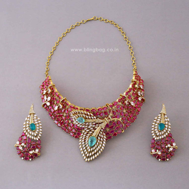 Multicolor Dazzle Victorian Jewellery Set - New Arrival