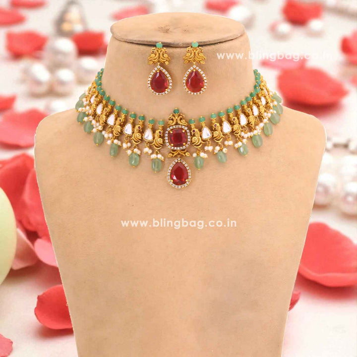 Multicolor Deesha  Antique Jewellery Set - New Arrival