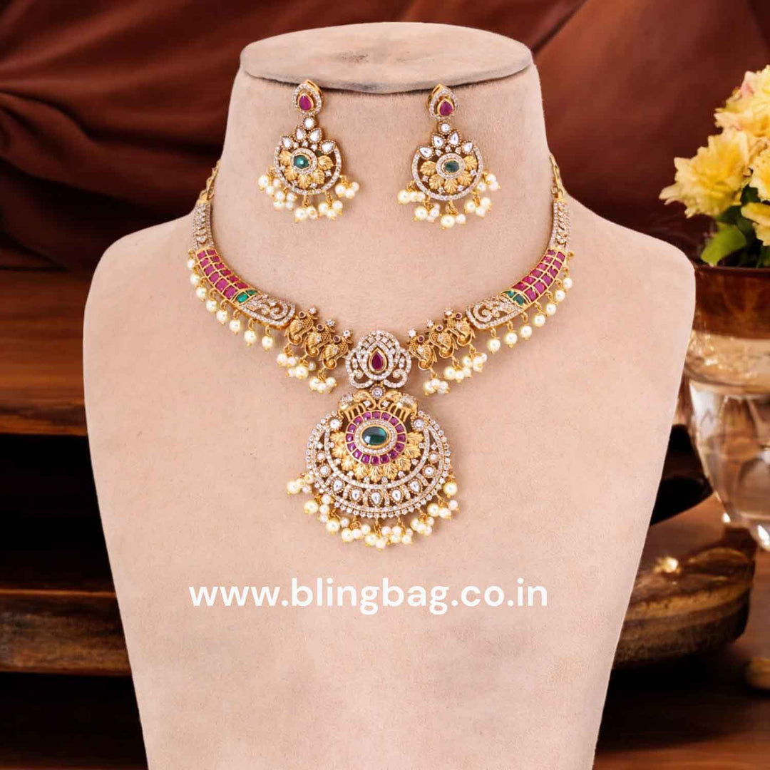 Multicolor Desanka Antique Jewellery Set - New Arrival