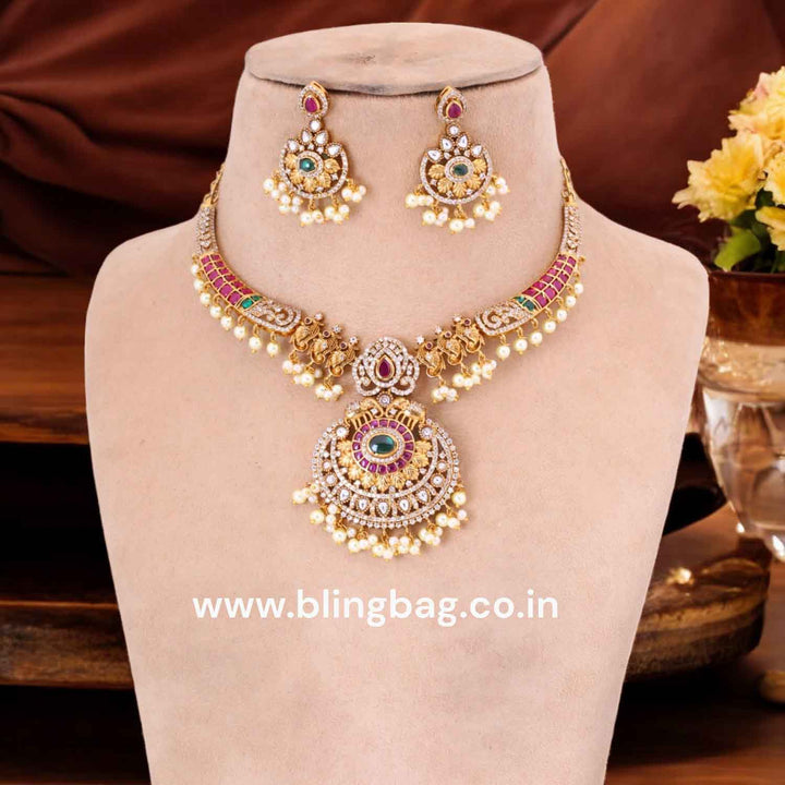 Multicolor Desanka Antique Jewellery Set - New Arrival