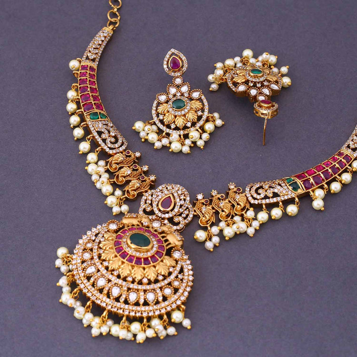 Multicolor Desanka Antique Jewellery Set - New Arrival