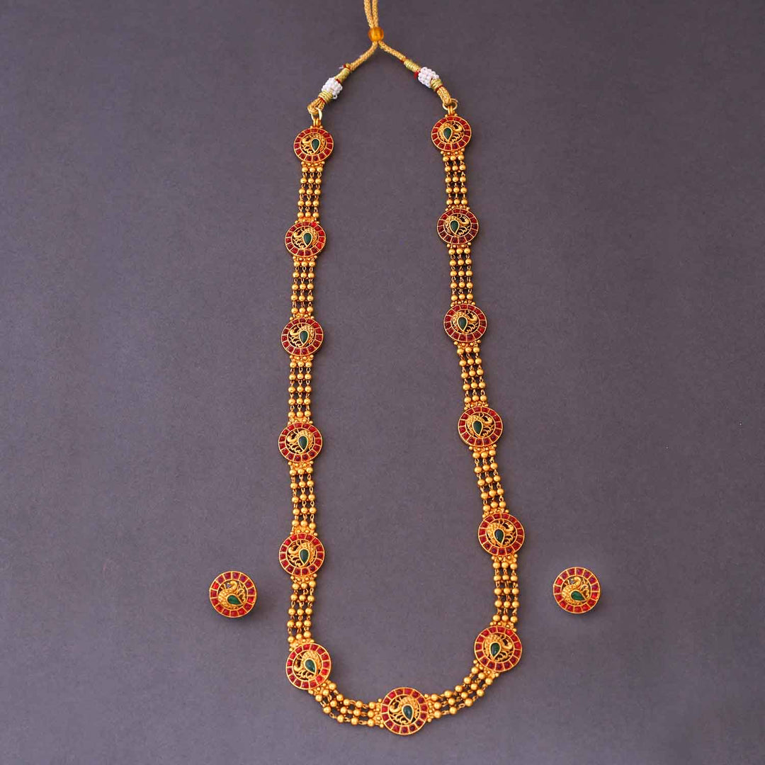 Multicolor Devang Antique Jewellery Set- New Arrival