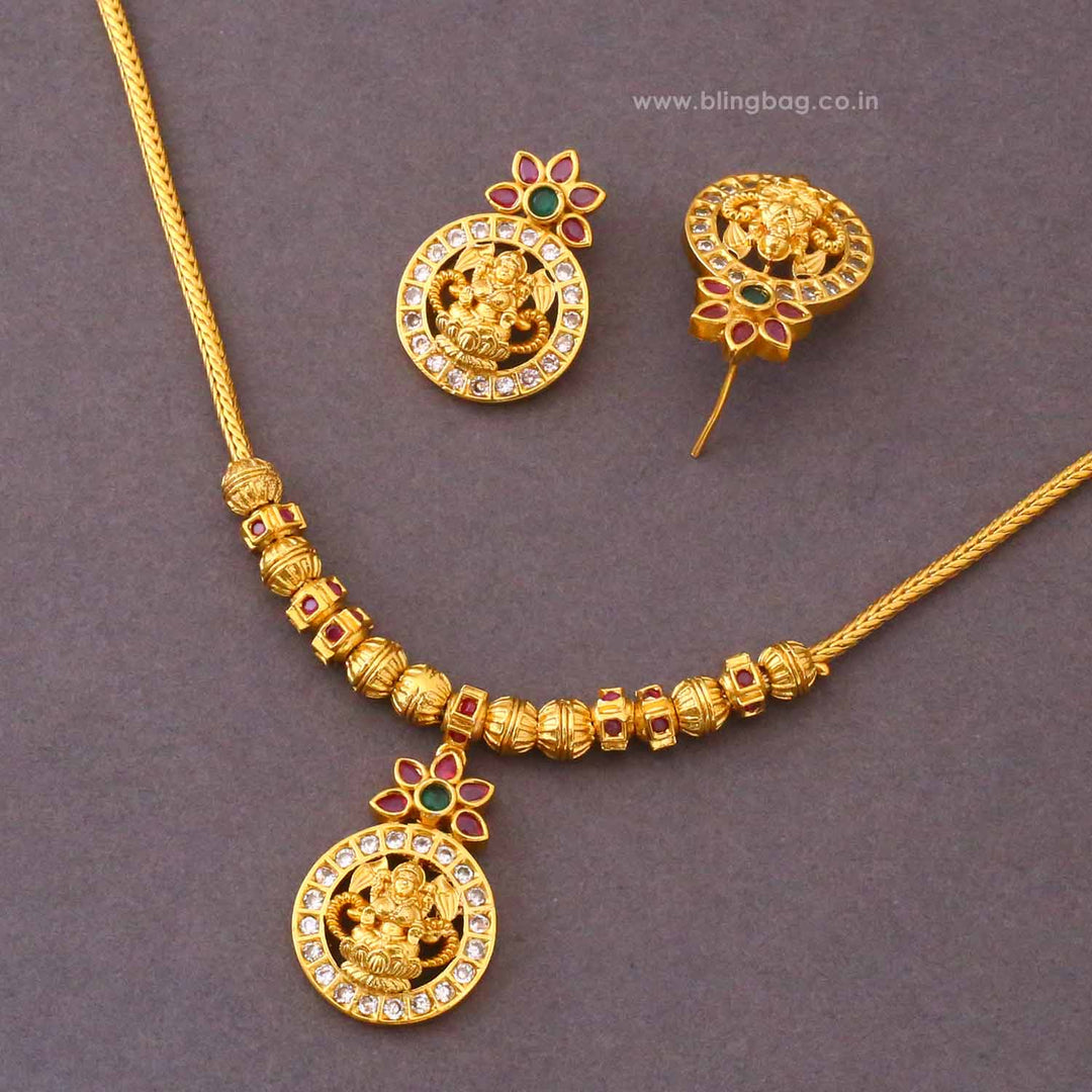 Multicolor Devanshi Temple Jewellery Set- New Arrival