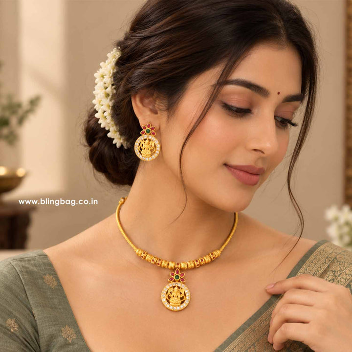 Multicolor Devanshi Temple Jewellery Set- New Arrival