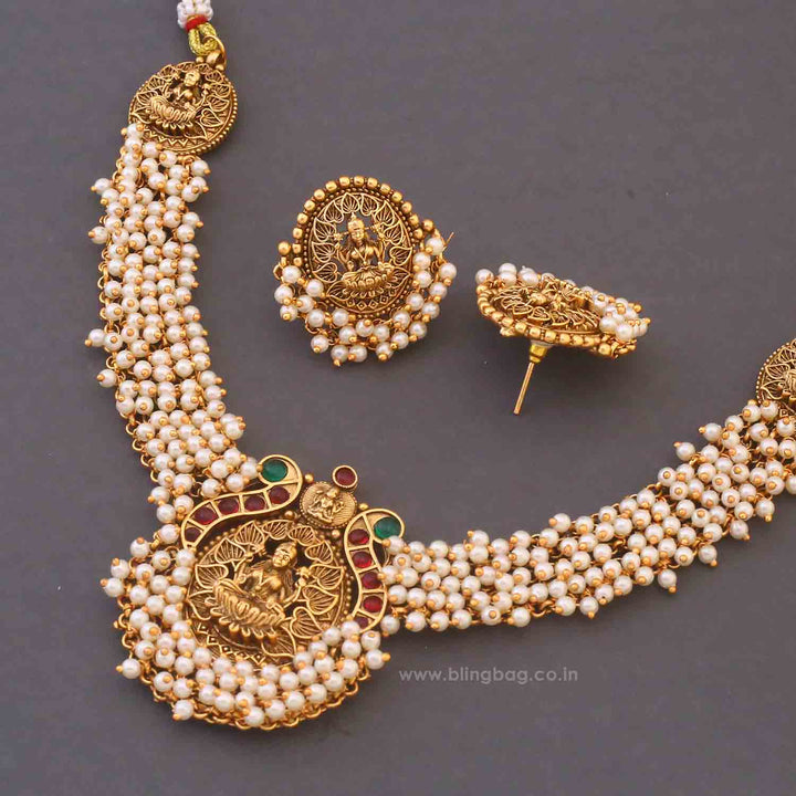 Multicolor Devii Temple Jewellery Set - New Arrival