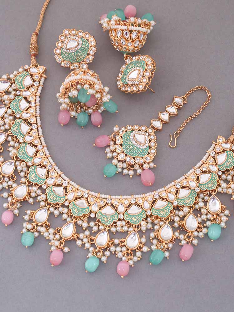 Multicolor Dhamini Jewellery Set