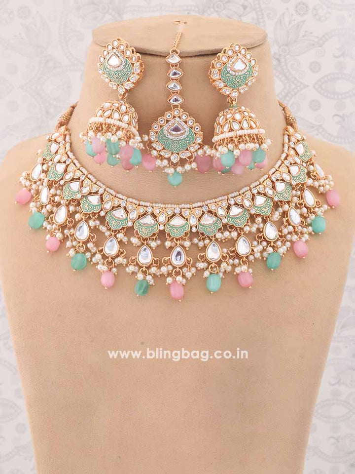 Multicolor Dhamini Jewellery Set