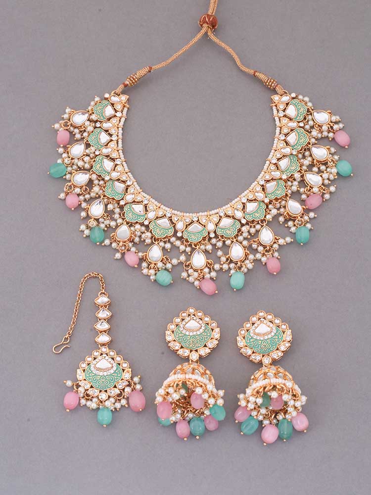 Multicolor Dhamini Jewellery Set