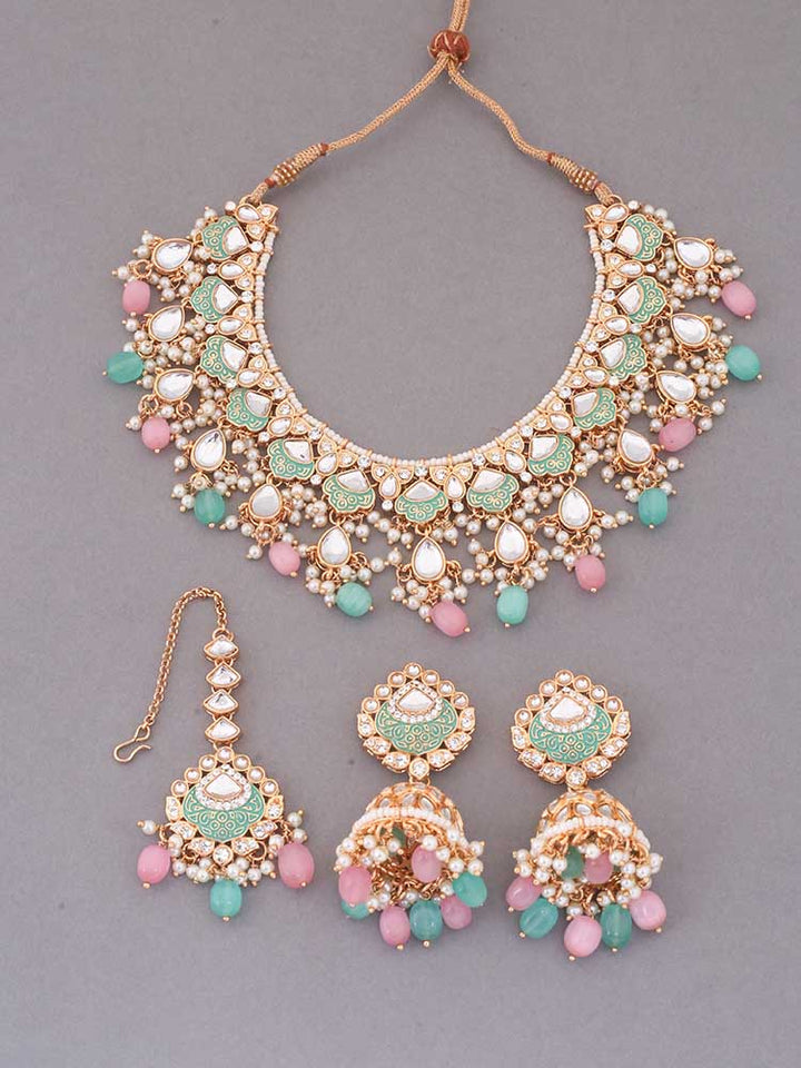 Multicolor Dhamini Jewellery Set