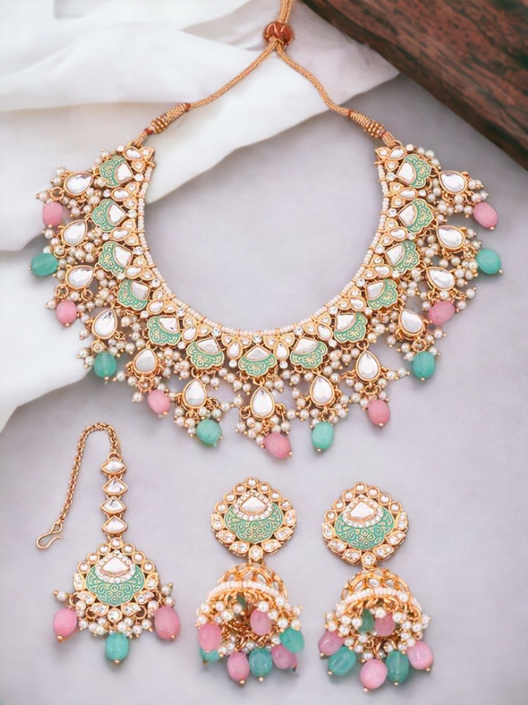 Multicolor Dhamini Jewellery Set