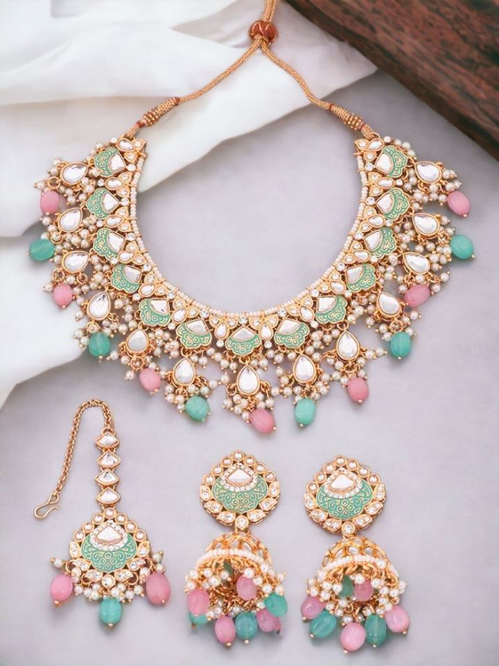 Multicolor Dhamini Jewellery Set
