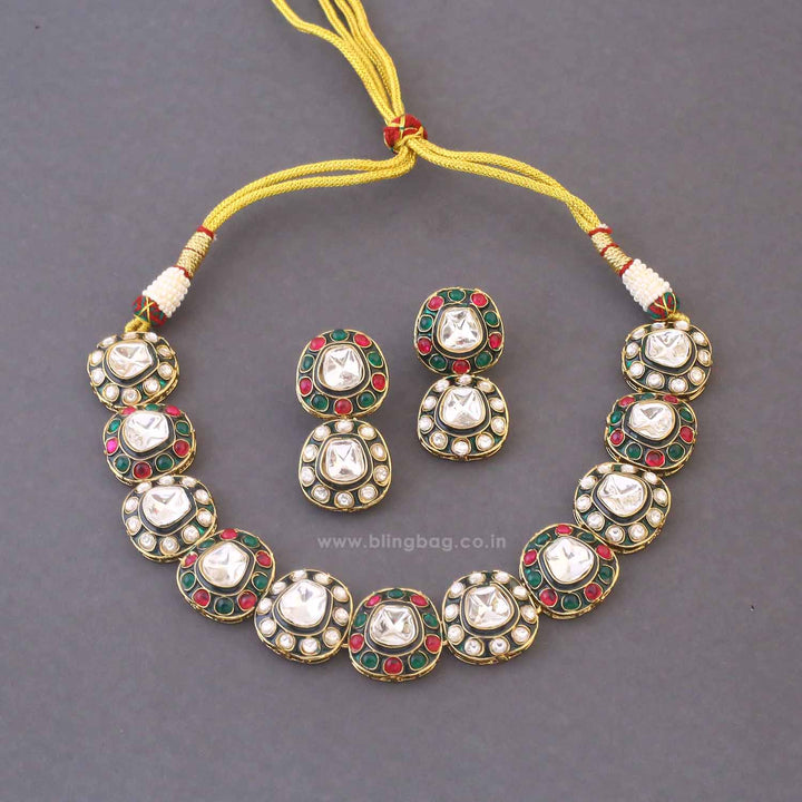 Multicolor Dhatri Kundan Jewellery Set