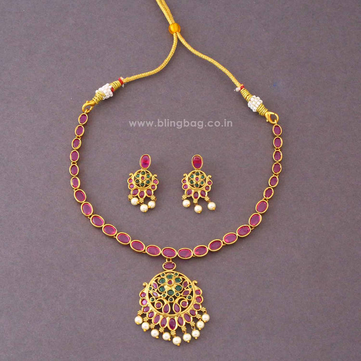 Multicolor Dhavika Antique Jewellery Set- New Arrival