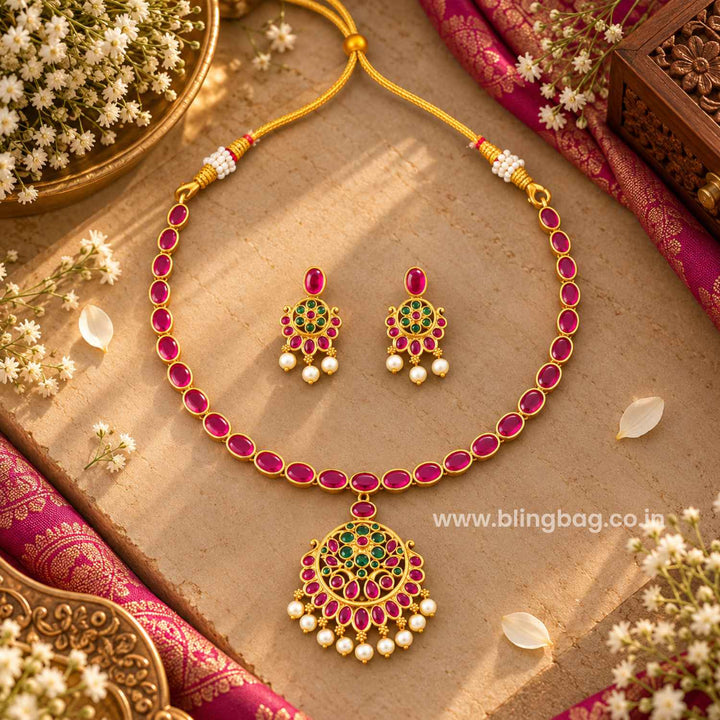 Multicolor Dhavika Antique Jewellery Set- New Arrival