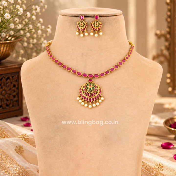 Multicolor Dhavika Antique Jewellery Set- New Arrival