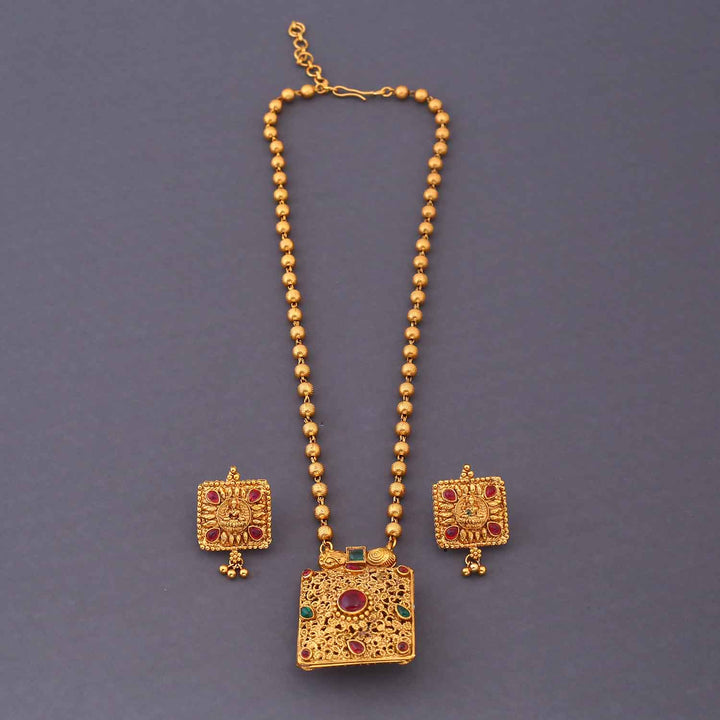 Multicolor Dhriti Reversible Temple Jewellery Set - New Arrival